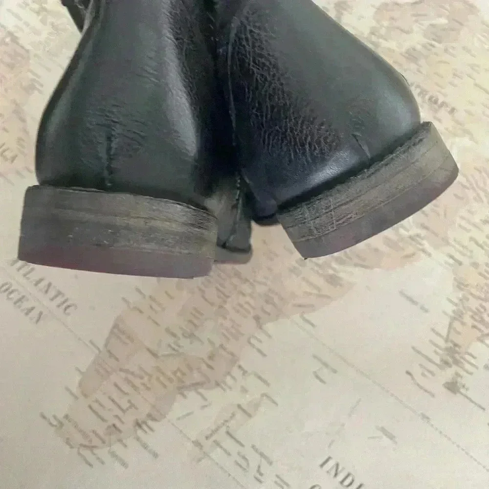 Bed Stu Midge Western Boots Cobbler Series Knee High Leather  Black 39 EUC